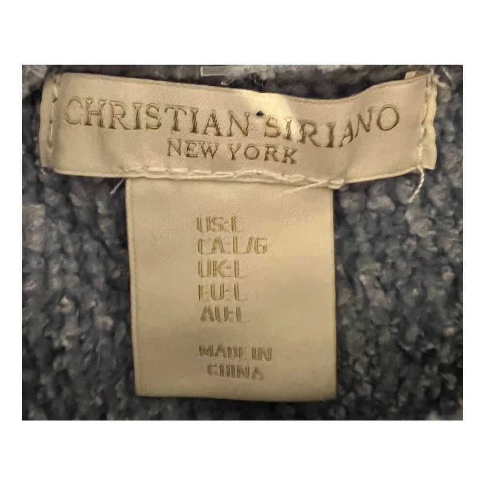 Christian Siriano Sweater Womens Size L Blue Pullover Mock Neck Soft Cozy Casual - Picture 3 of 12